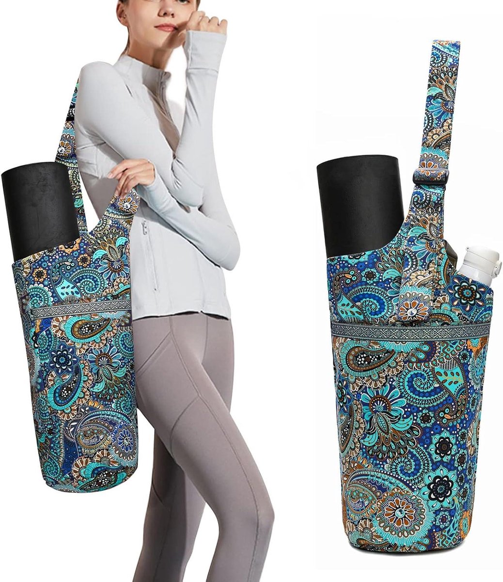 Yogamattas Schouderriem - Yogatas Drager - Vervoeren van Yogamat - Verstelbare Riemen en Vaste Gesp - 47 x 11 inch