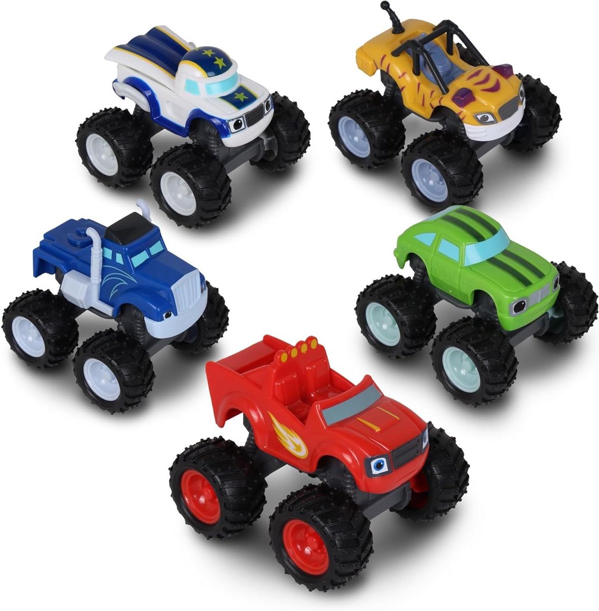 Monstertrucks Speelgoedset - Voertuigen set - Avontuurlijk Spelen - STEM Educatief - 5 stuks - Multicolor