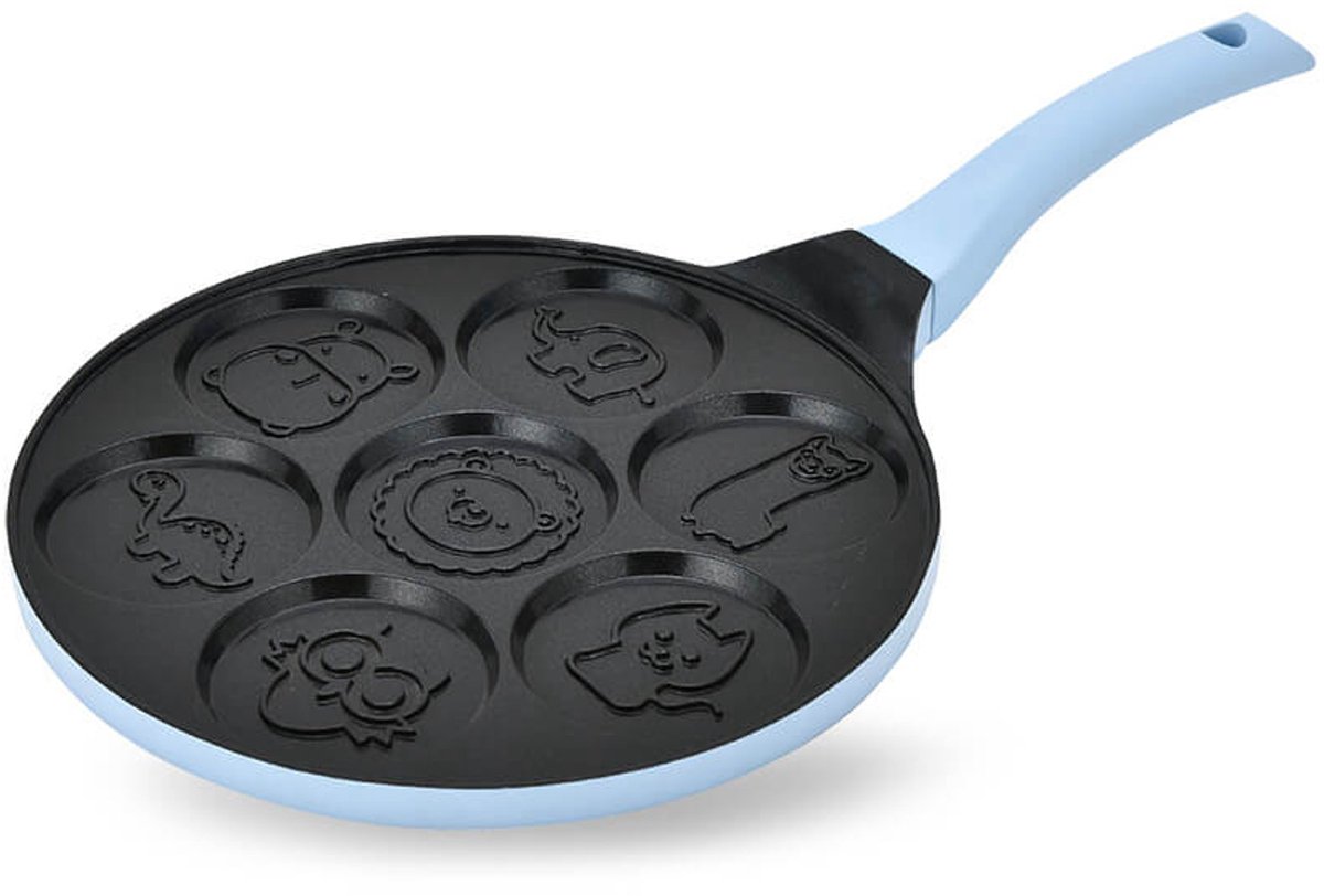 Maestro - Pan - Pannenkoekenpan - dierenmotief - diameter 26 cm - Antiaanbaklaag - Siliconen handvat - Geschikt voor alle soorten fornuizen