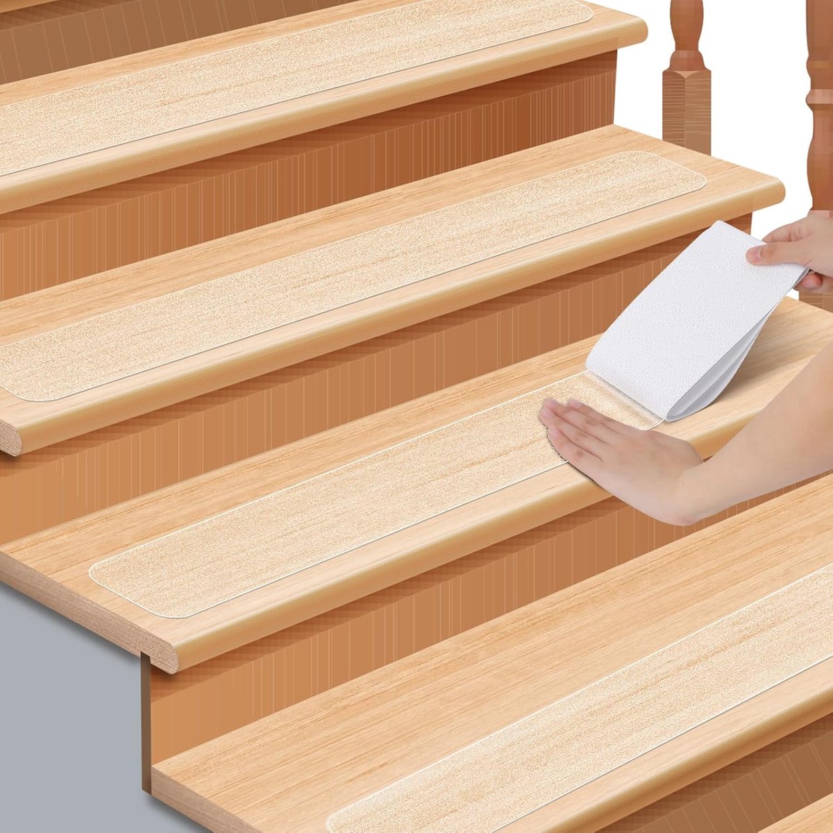 10 stuks - antislip strip trap - antislip strip - antislip strips douche - antislipstrip - anti slip strips - antislip strips trap - anti slip strips doorzichtig - anti slip strips voor douche - voor trappen en vloeren - 10 x 61 cm