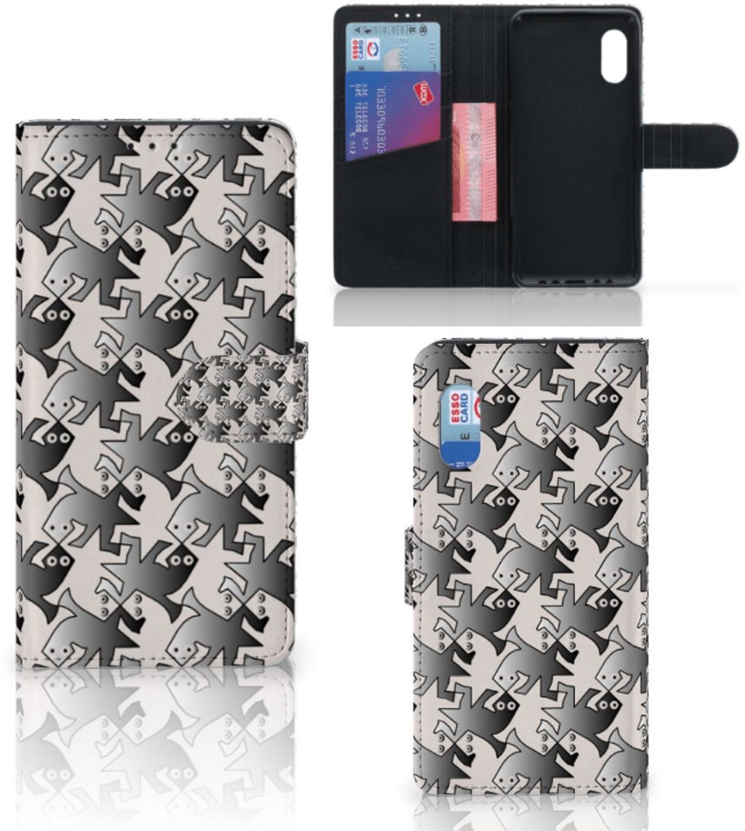 Samsung Xcover Pro Telefoonhoesje met Pasjes Salamander Grey