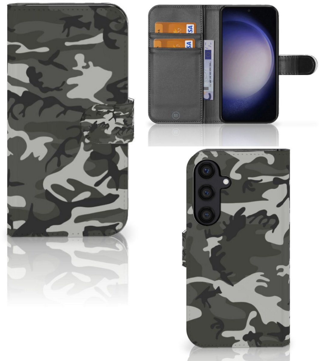 Boekhoesje voor Samsung Galaxy S24 Telefoon Hoesje Army Light