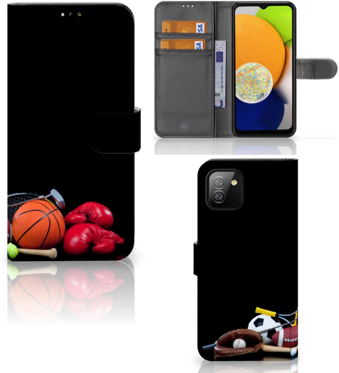 Samsung Galaxy A03 Wallet Case met Pasjes Sports