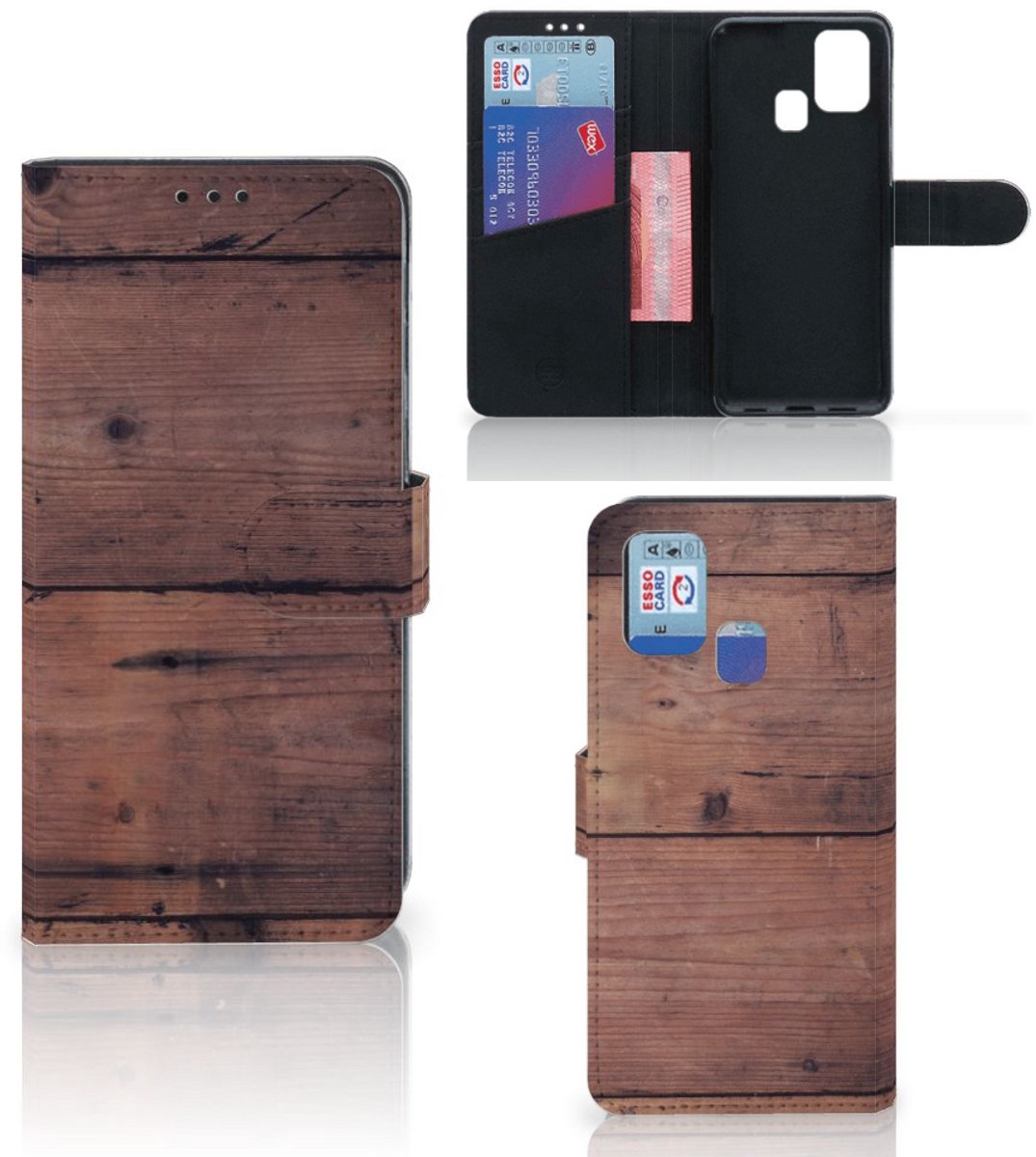 Samsung Galaxy M31 Book Style Case Old Wood