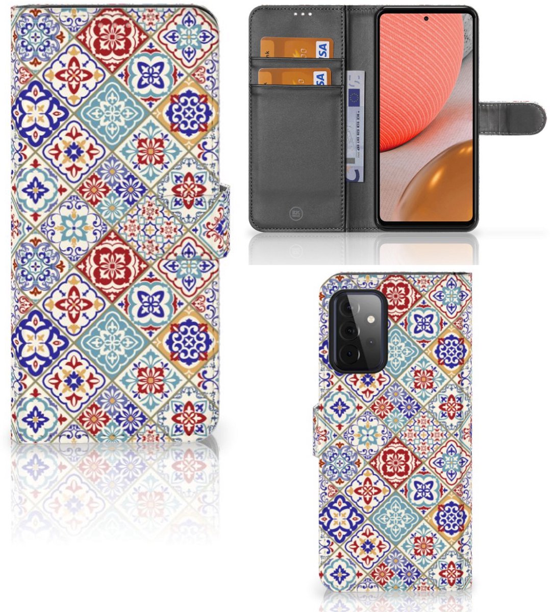 Samsung Galaxy A72 Bookcase Tiles Color