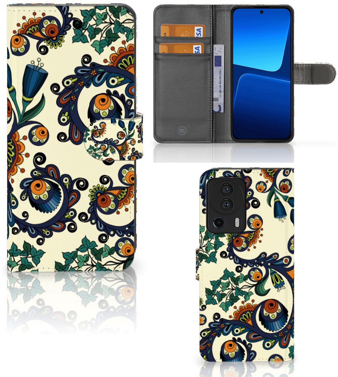 Wallet Case Xiaomi 13 Lite Barok Flower