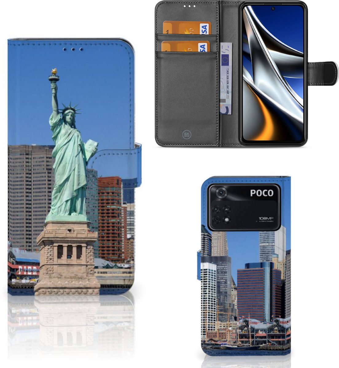 Xiaomi Poco X4 Pro 5G Flip Cover Vrijheidsbeeld