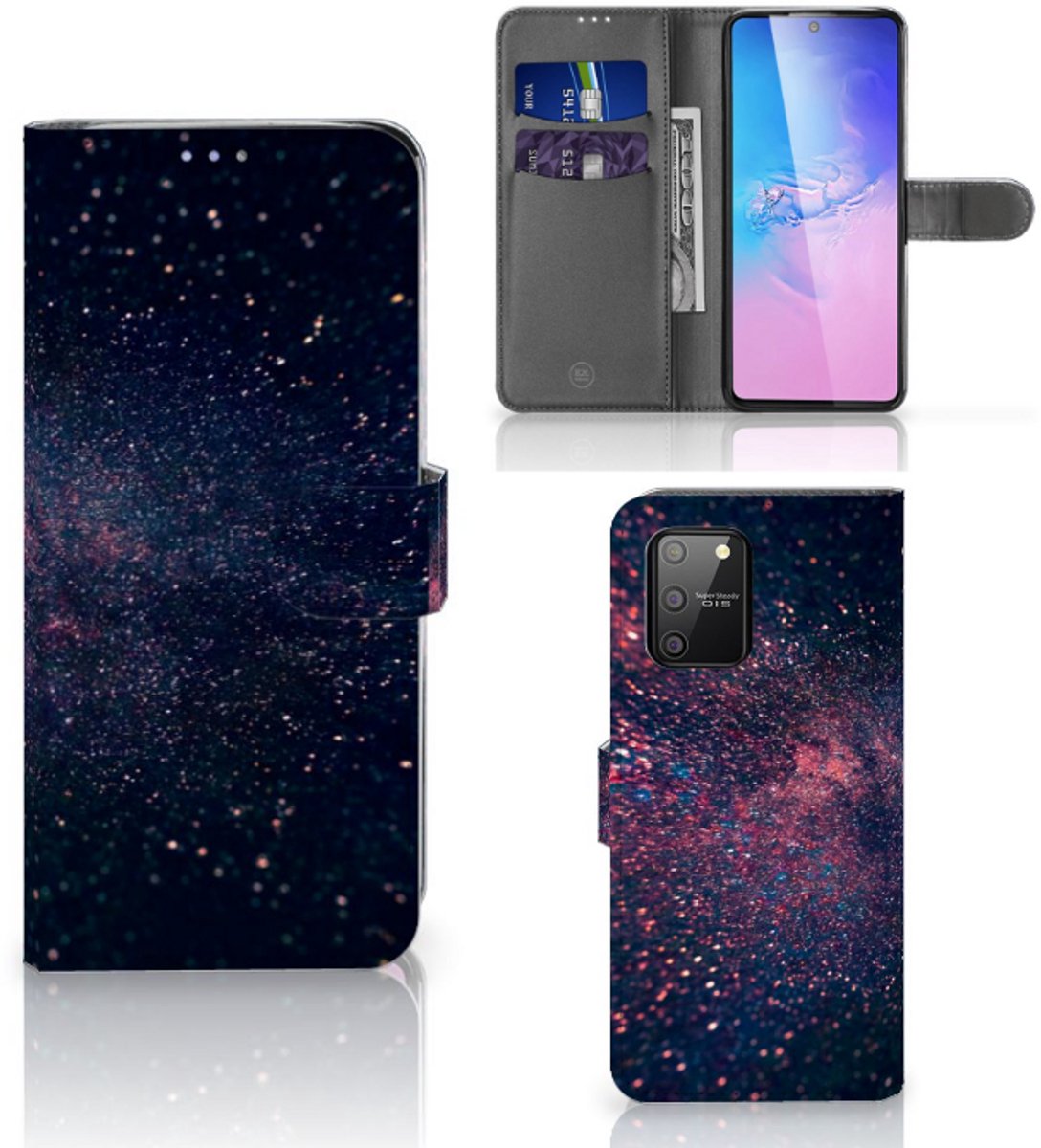 Book Case voor Samsung S10 Lite Book Case Stars
