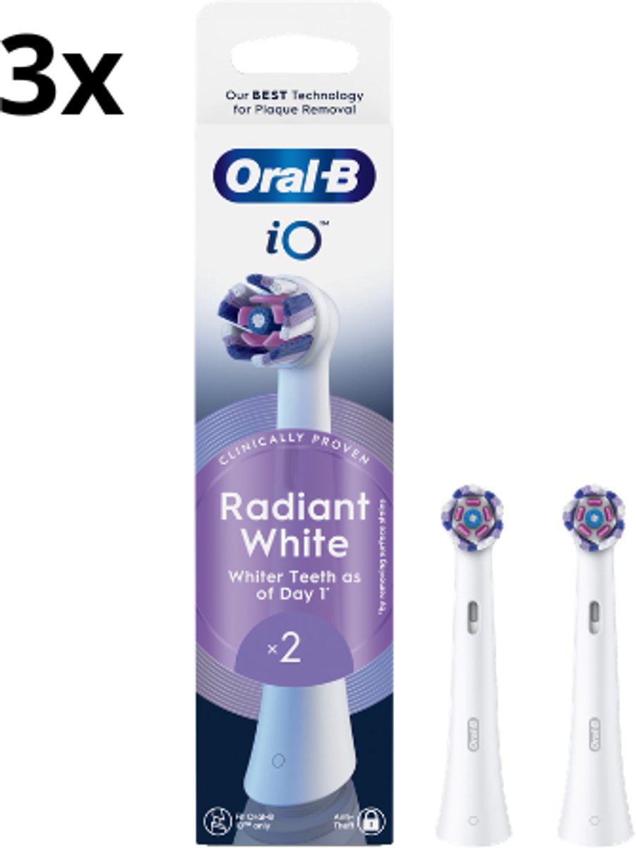 Oral B iO Radiant White Opzetborstels - 3 x 2 stuks