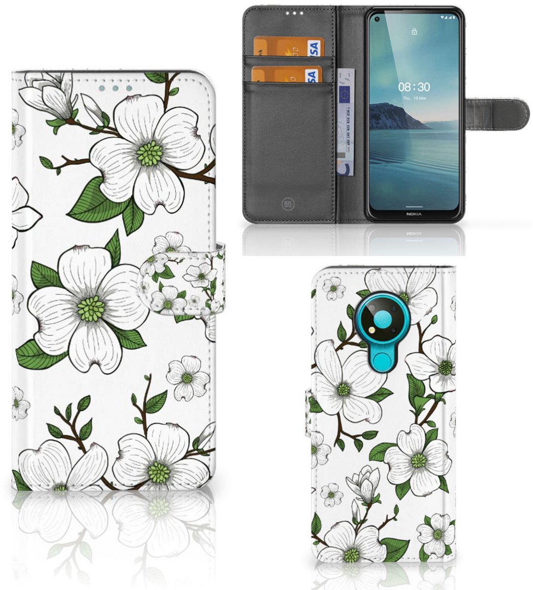 Nokia 3.4 Hoesje Dogwood Flowers