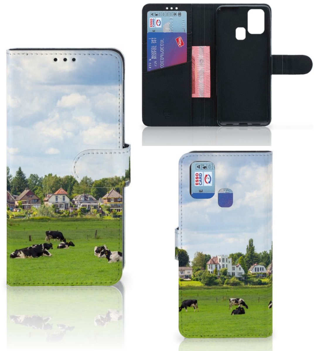 Samsung Galaxy M31 Telefoonhoesje met Pasjes Koeien