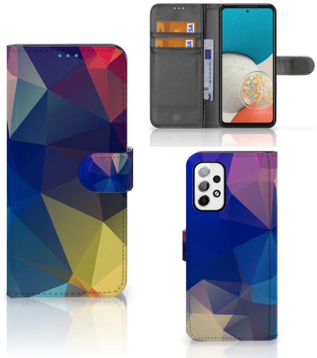 Samsung Galaxy A73 5G Book Case Polygon Dark