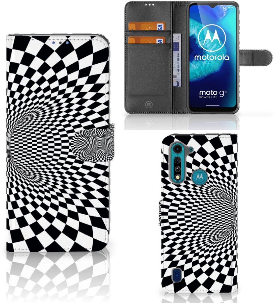 Motorola G8 Power Lite Book Case Illusie