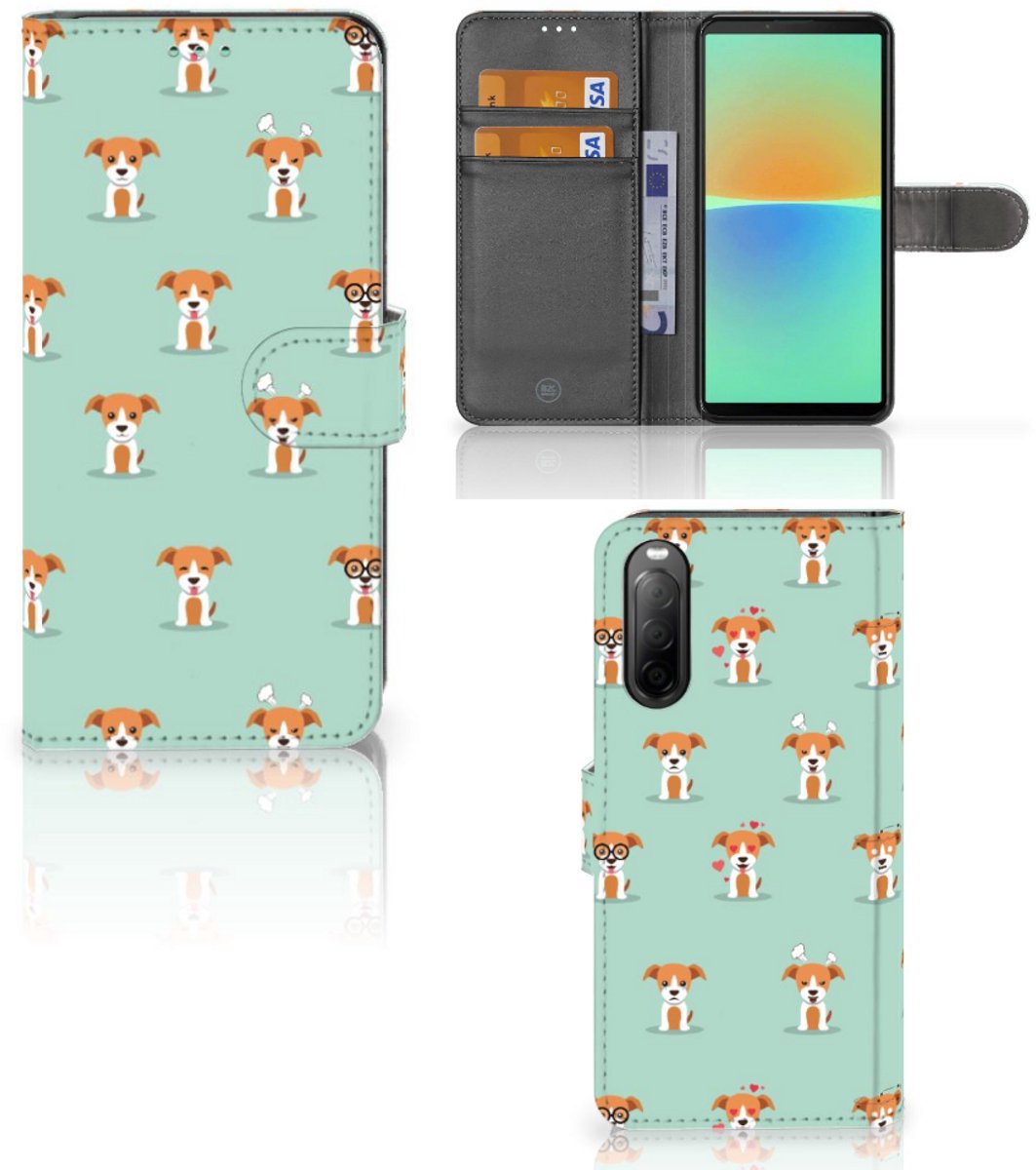 Sony Xperia 10 IV Telefoonhoesje met Pasjes Pups
