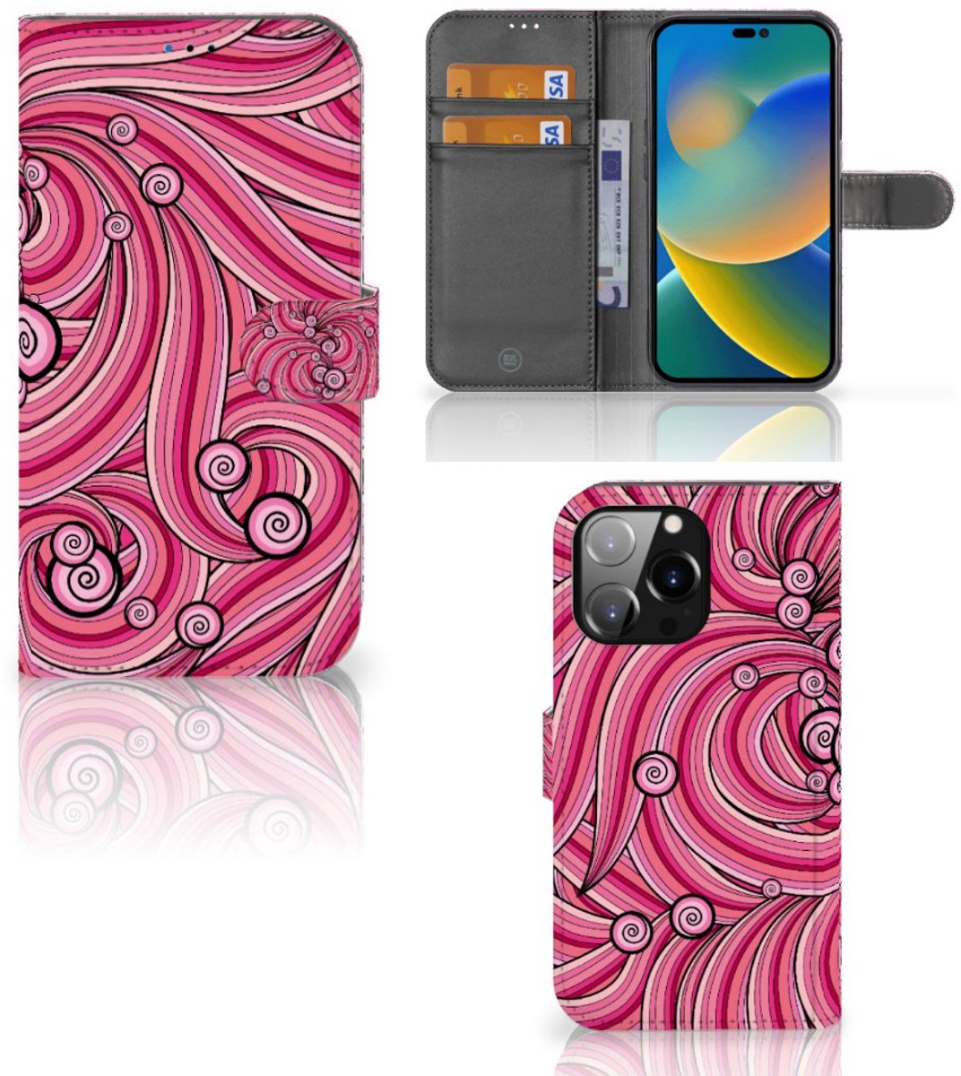 iPhone 14 Pro Max Hoesje Swirl Pink