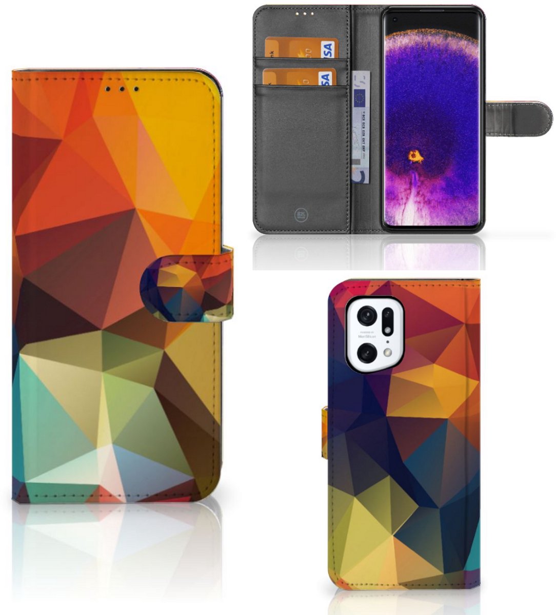 OPPO Find X5 Pro Book Case Polygon Color