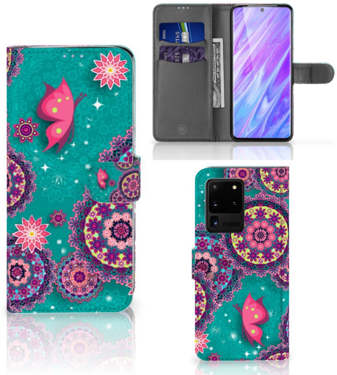 Samsung Galaxy S20 Ultra Hoesje Cirkels en Vlinders