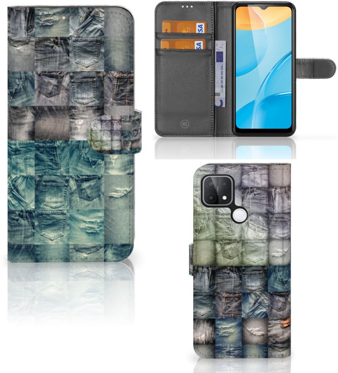 Wallet Case met Pasjes OPPO A15 Spijkerbroeken