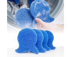 Huisdierhaarverwijderaar voor de was – Herbruikbare tool voor het verwijderen van honden- en kattenhaar – Verwijdert effectief haar, pluisjes en huidschilfers van beddengoed en kleding – Geschikt voor wasmachines en drogers (4 stuks)
