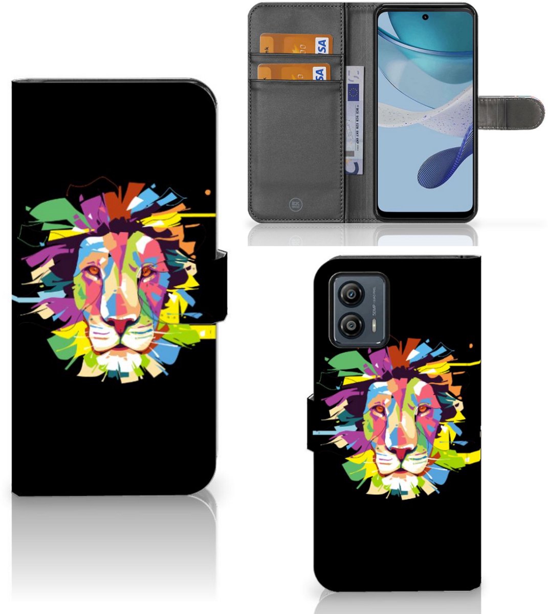 Motorola Moto G53 Leuk Hoesje Lion Color