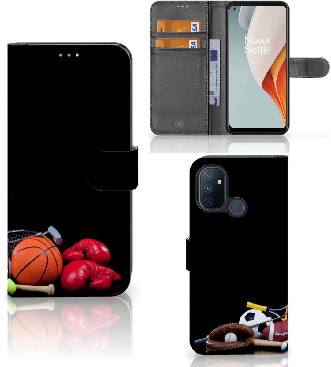 OnePlus Nord N100 Wallet Case met Pasjes Sports