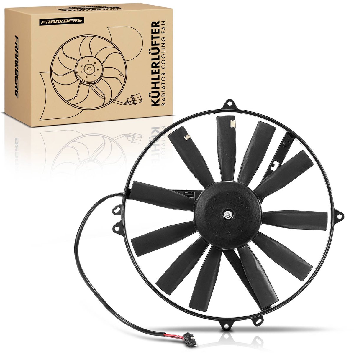 Frankberg 1x Motorradiateur Enkele ventilator