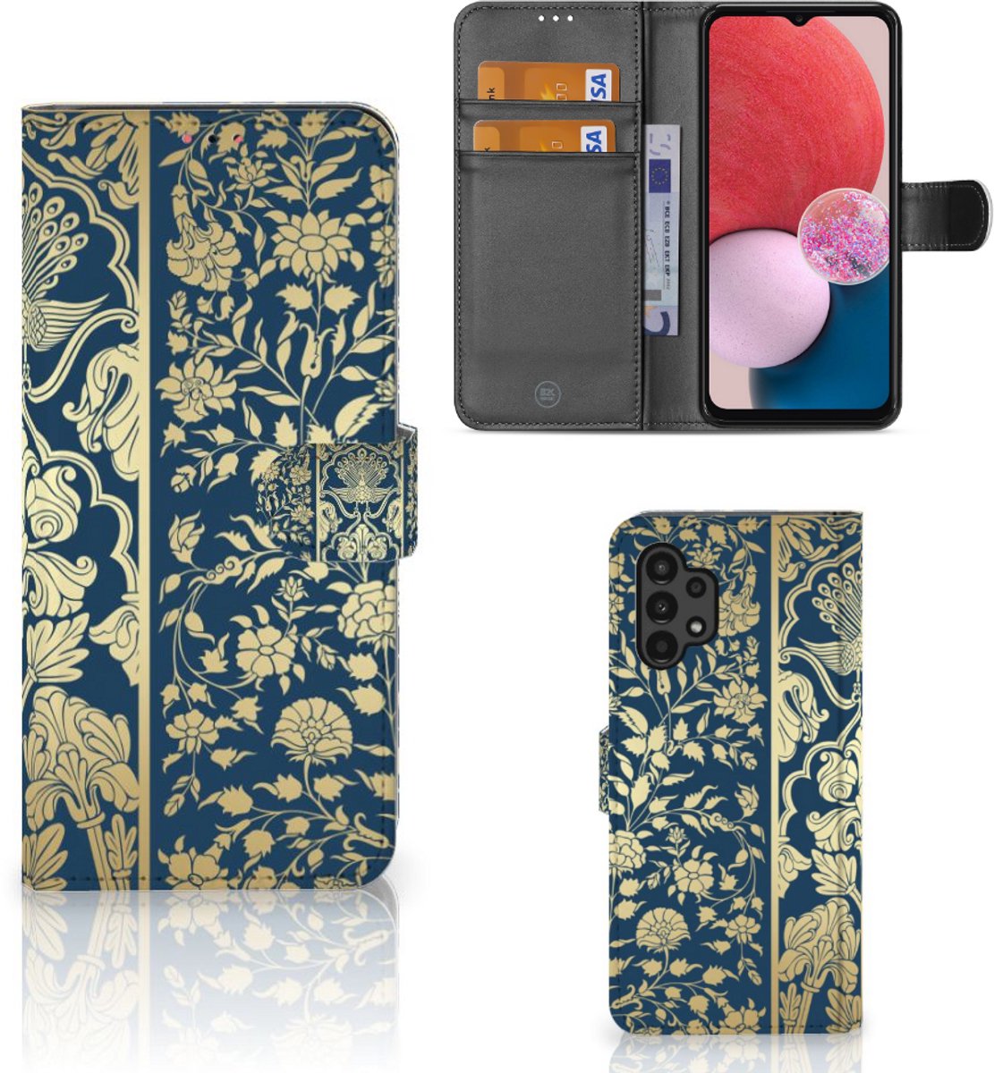 Samsung Galaxy A13 (4G) Hoesje Beige Flowers