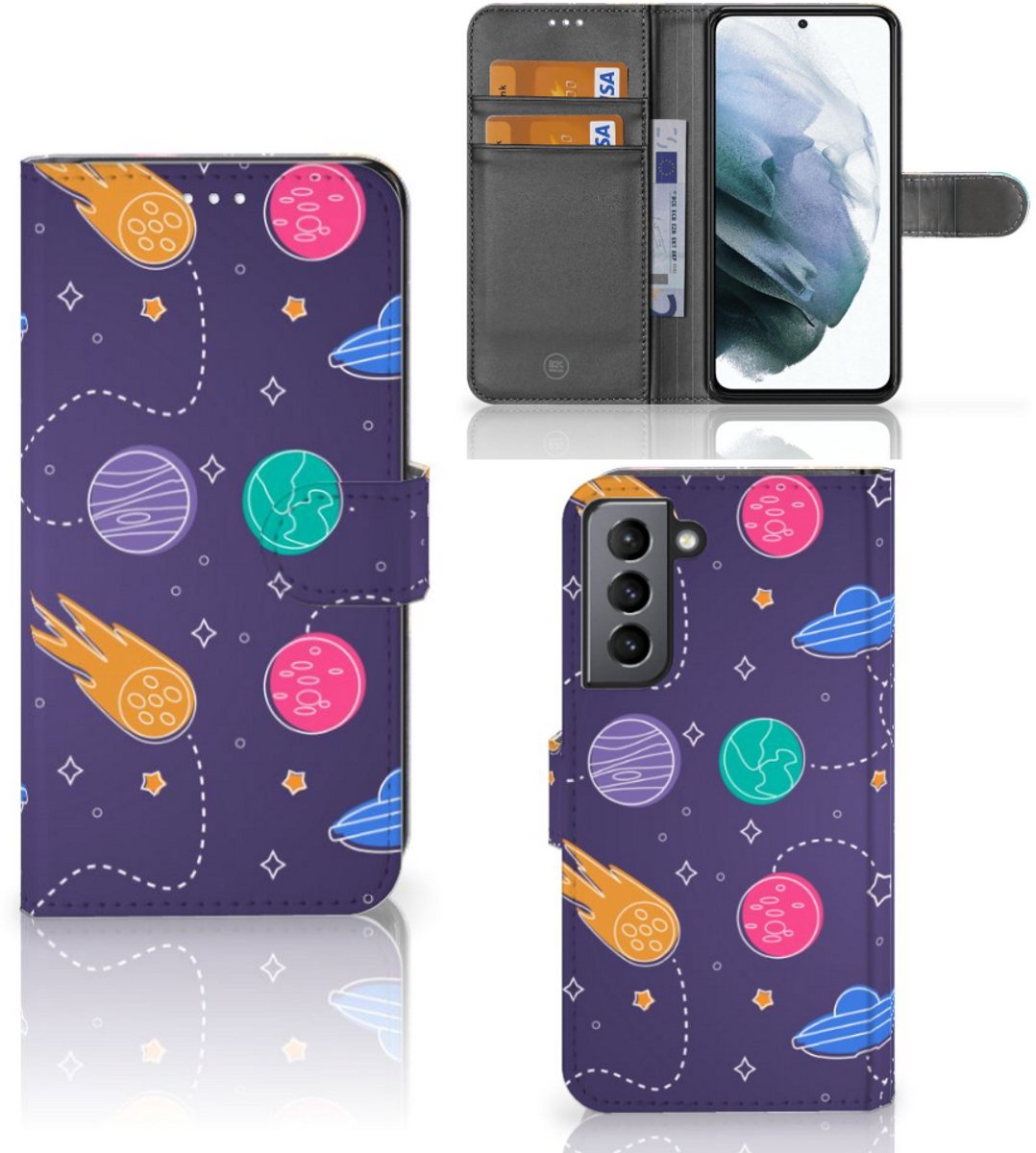 Samsung Galaxy S21 FE Wallet Case met Pasjes Space