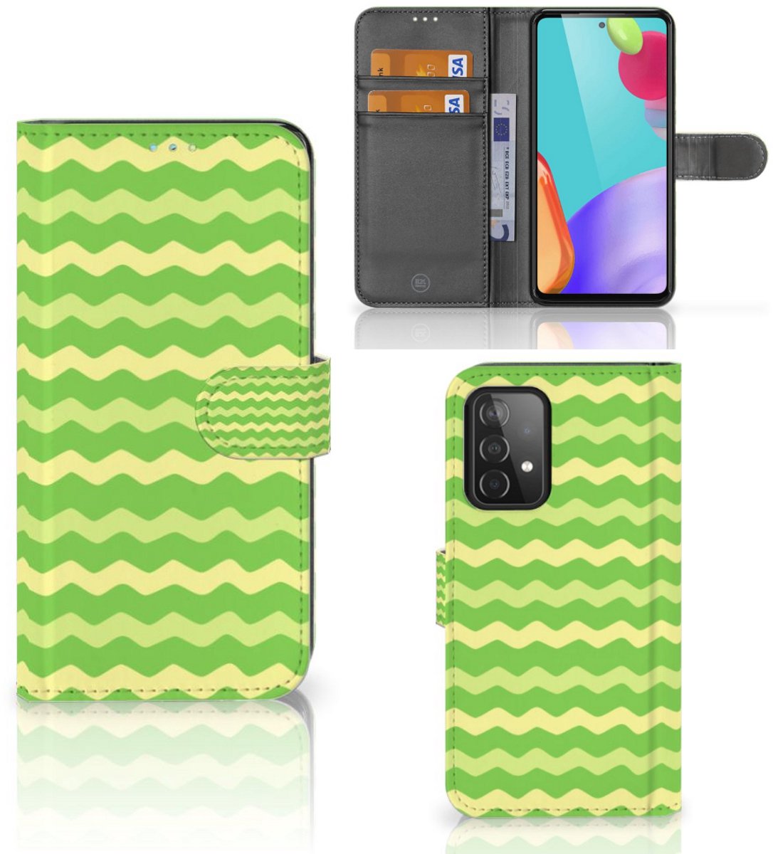 Samsung Galaxy A52 Telefoon Hoesje Waves Green
