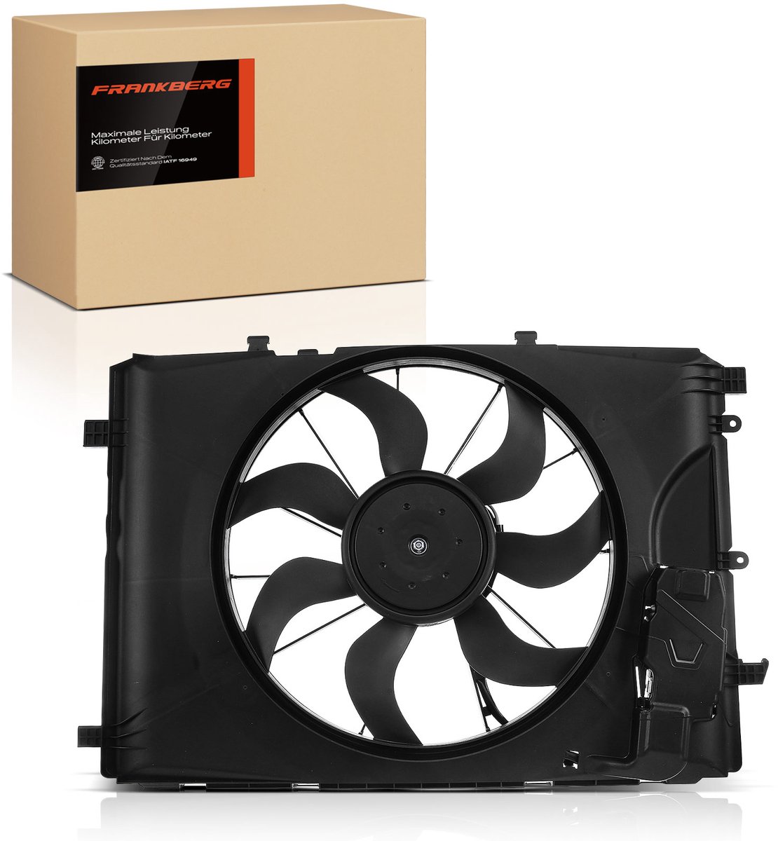 Frankberg 1x Motorradiateur Enkele ventilator