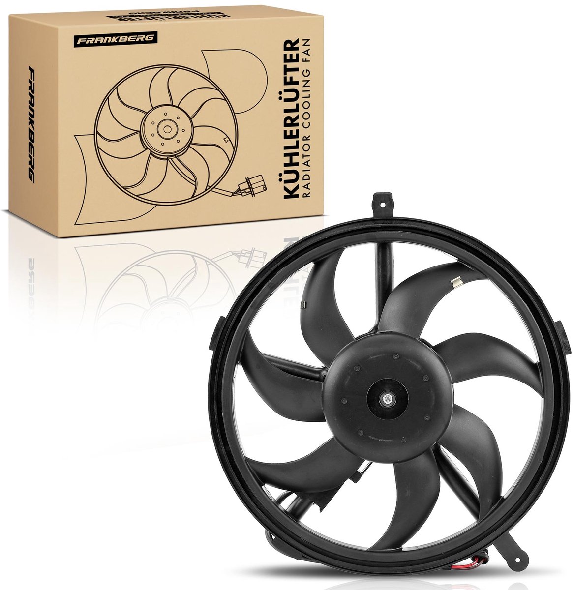 Frankberg 1x Motorradiateur Enkele ventilator