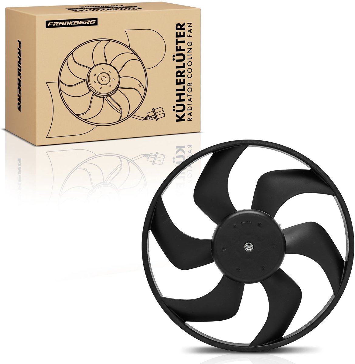 Frankberg 1x Motorradiator enkele ventilator
