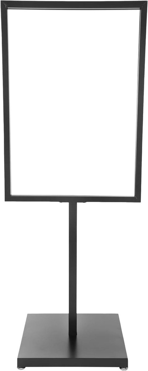 Posterhouder - Displaystandaard Stoepbord - Reclame Tonen - Stabiele IJzeren Constructie - 90 x 65 cm - Zwart