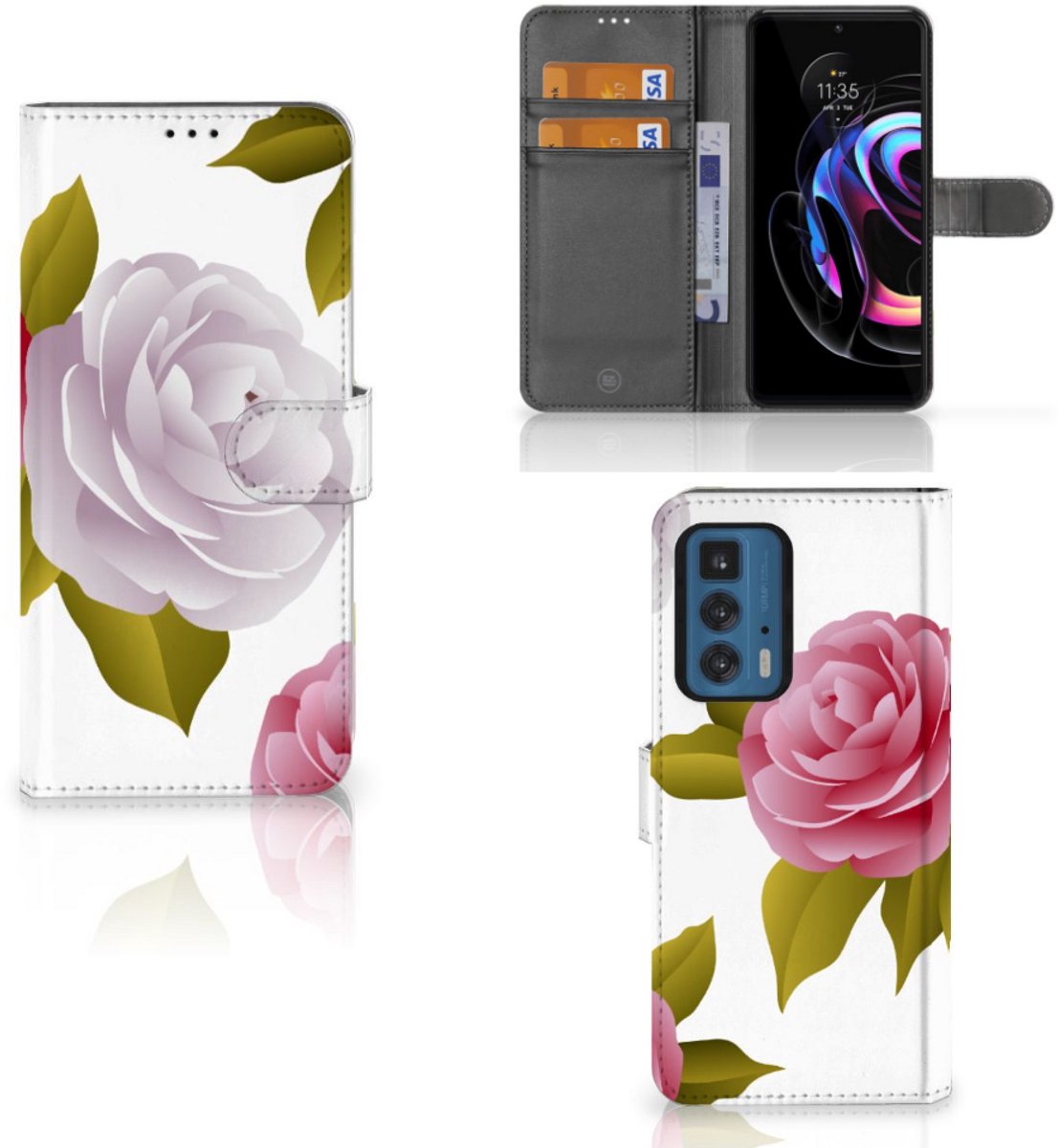 Motorola Edge 20 Pro Hoesje Roses