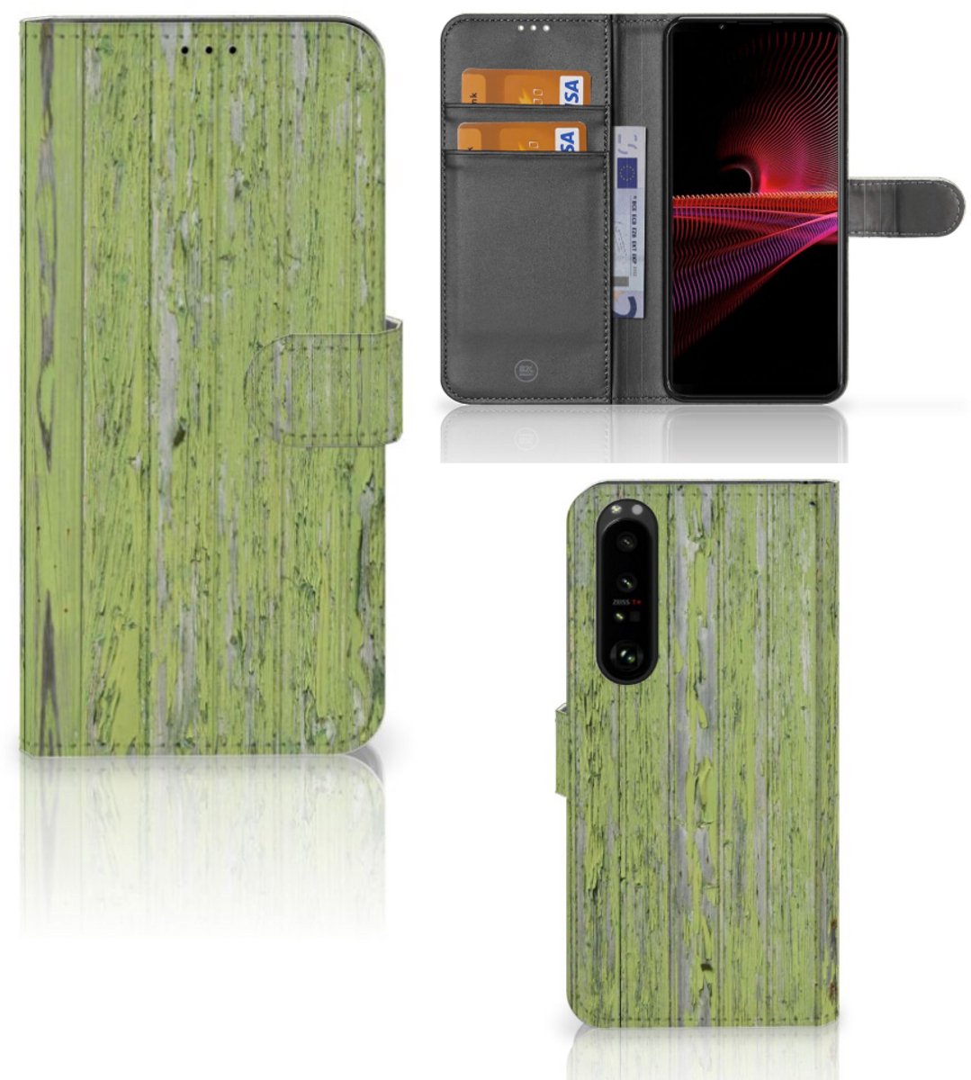 Sony Xperia 1 III Book Style Case Green Wood