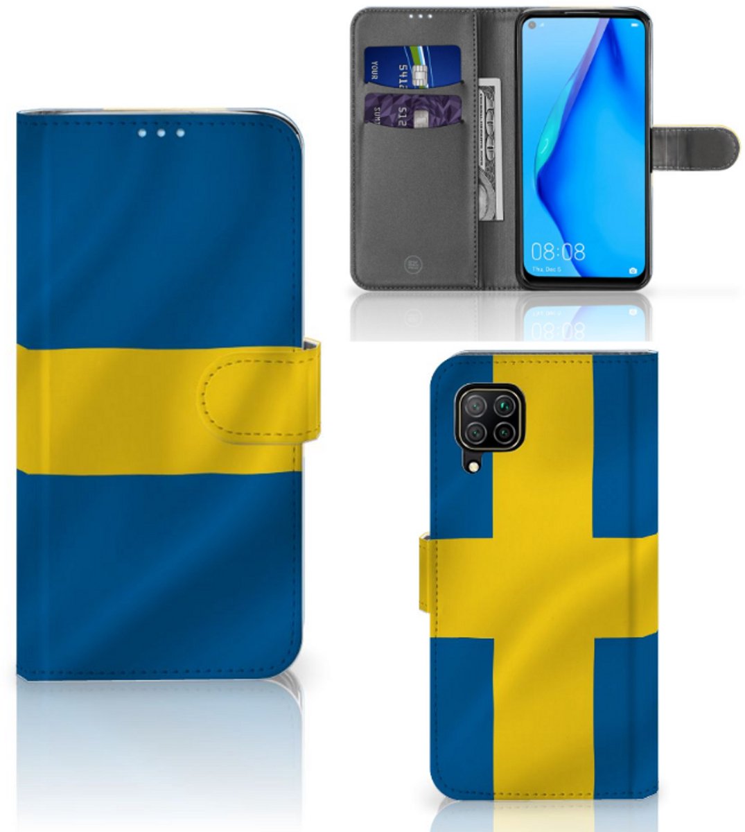 Book Case voor Huawei P40 Lite Bookstyle Case Zweden