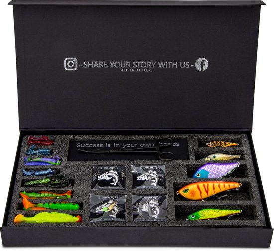 Alpha Tackle® roofvissen giftbox – 35-delig – kunstaas set