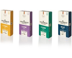 Vascobelo Koffiecups Proefpakket – 80 Capsules (8 Doosjes x 10) – 4 Smaken x2 – Espresso & Lungo – Geschikt voor Nespresso