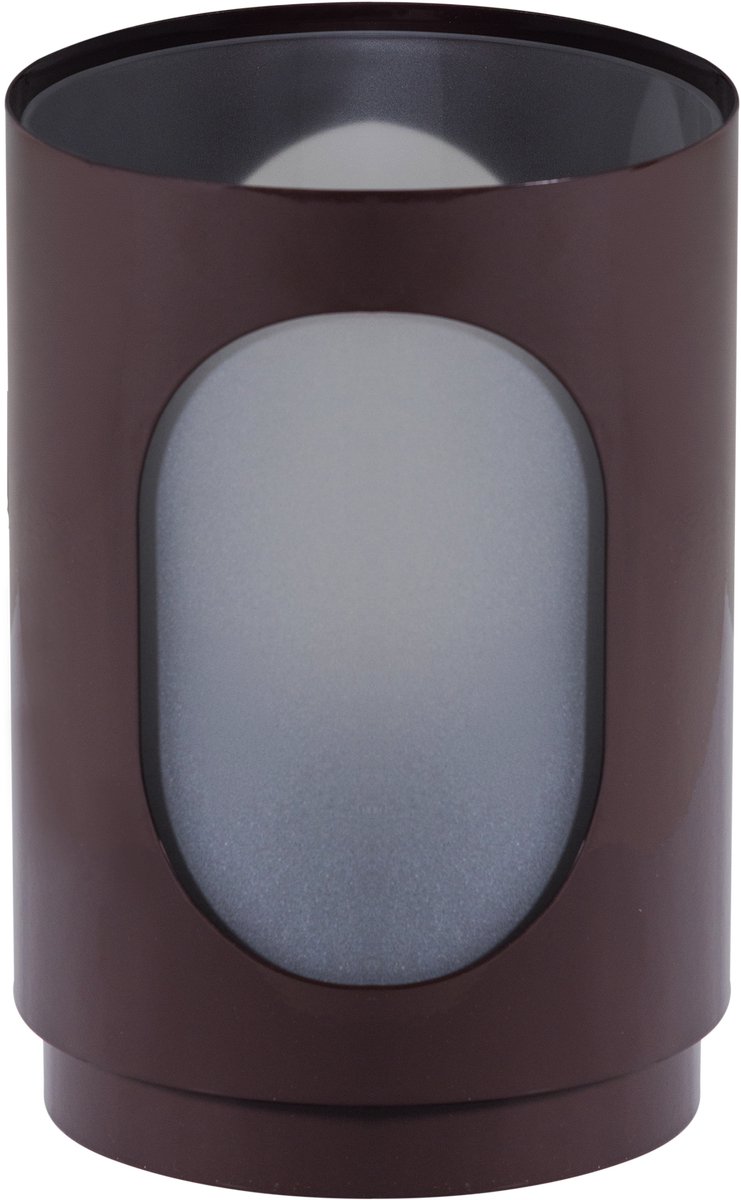 WOOOD Tavo Windlichten - Metaal/Glas - Bruin - Set Van 2