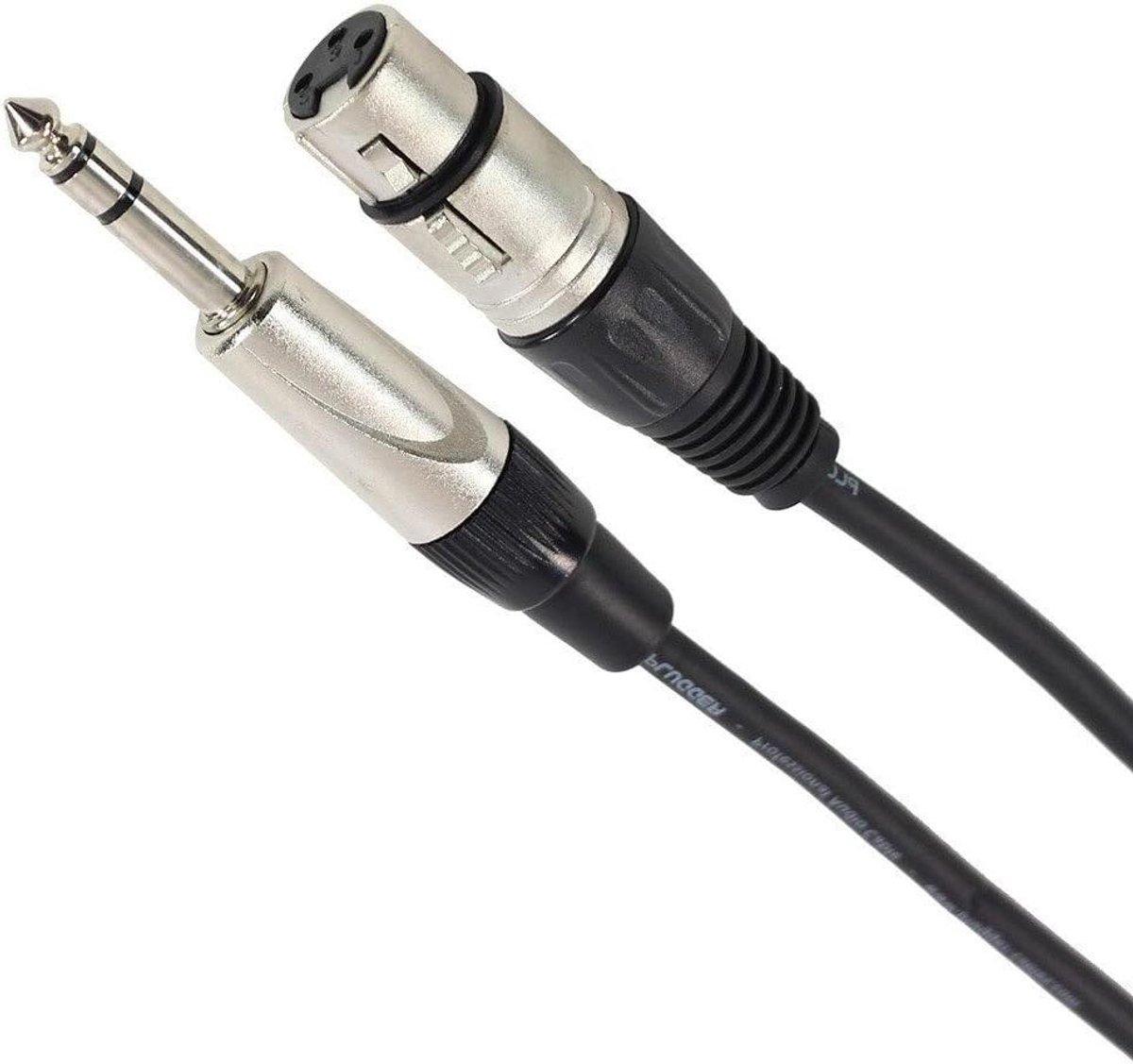 XLR Kabel - Audiokabel Microfoon - Studio Opnames - Metalen Connectoren - 6 meter - Zwart