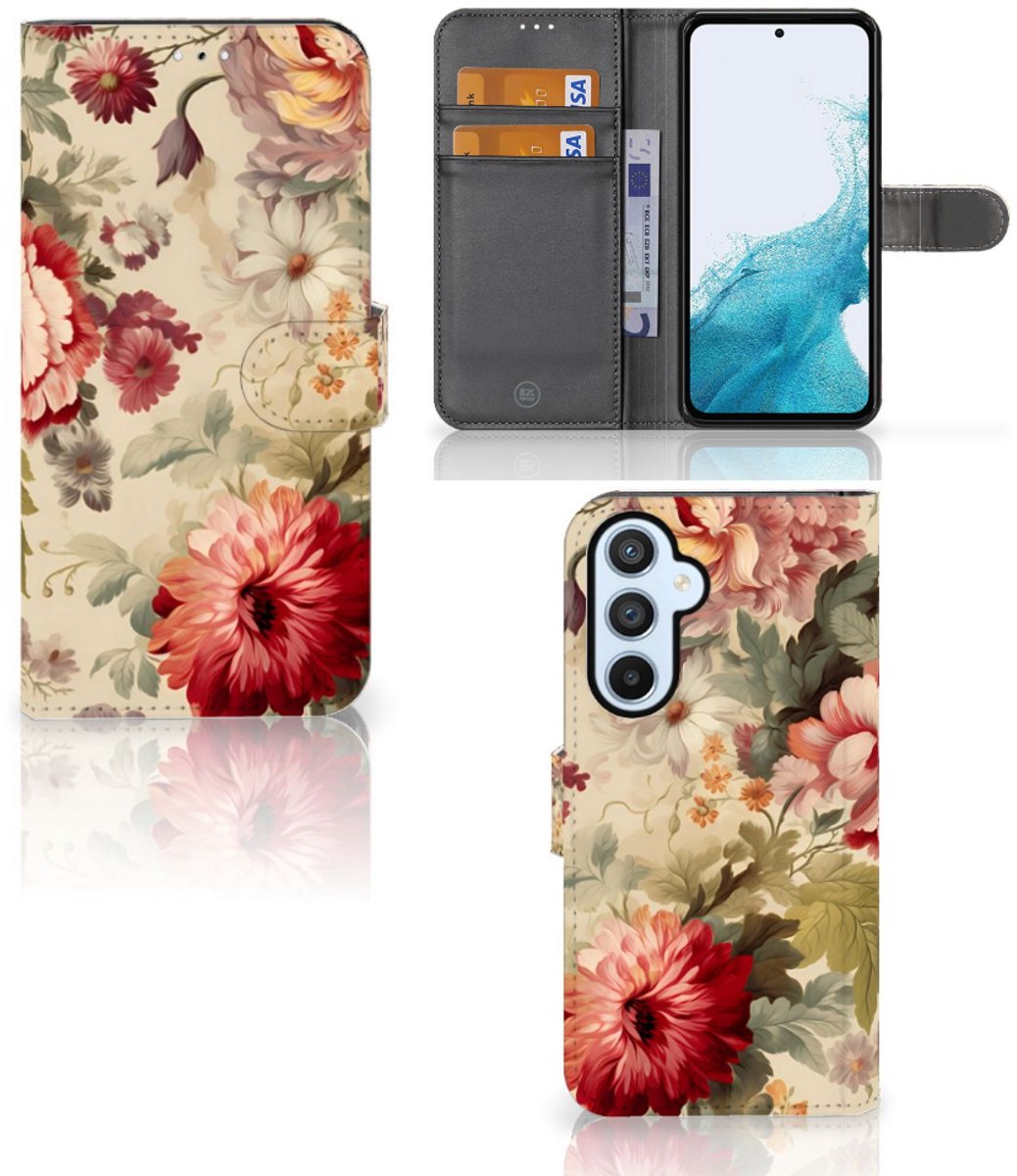 Book Case voor Hoesje voor Samsung Galaxy A54 5G Bloemen