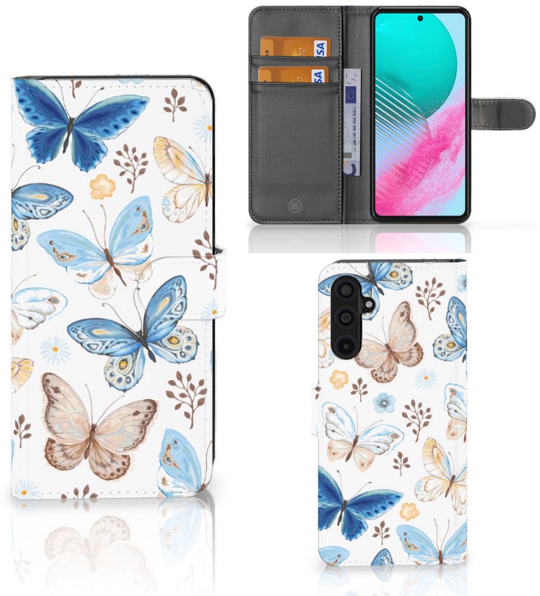 Telefoonhoesje met Pasjes voor Samsung Galaxy M54 Vlinder