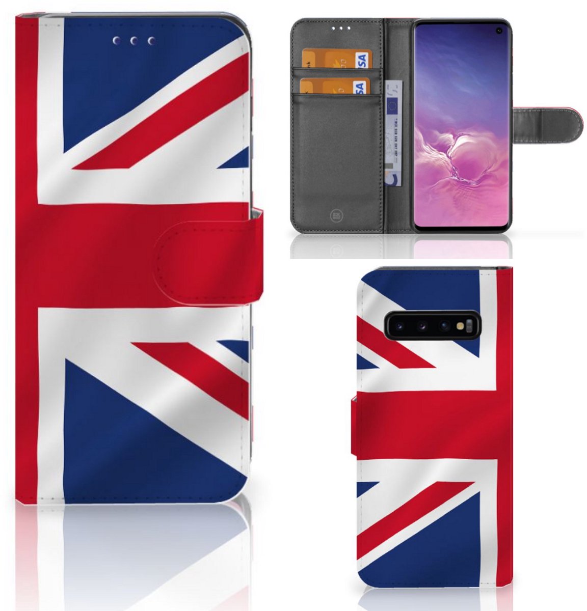Samsung Galaxy S10 Bookstyle Case Groot-Brittannië