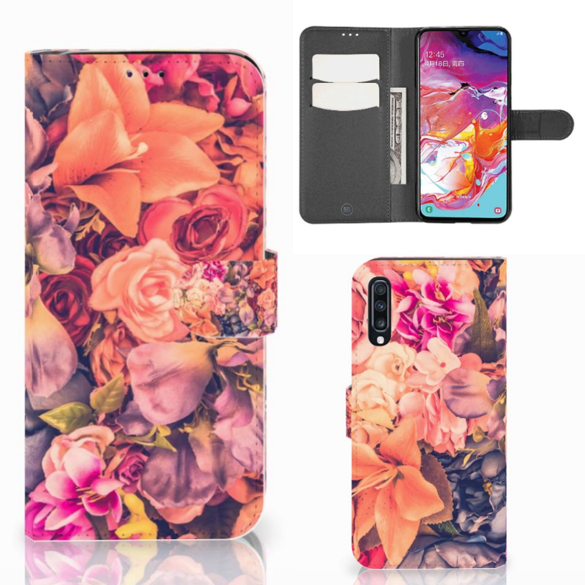 Samsung Galaxy A70 Hoesje Bosje Bloemen
