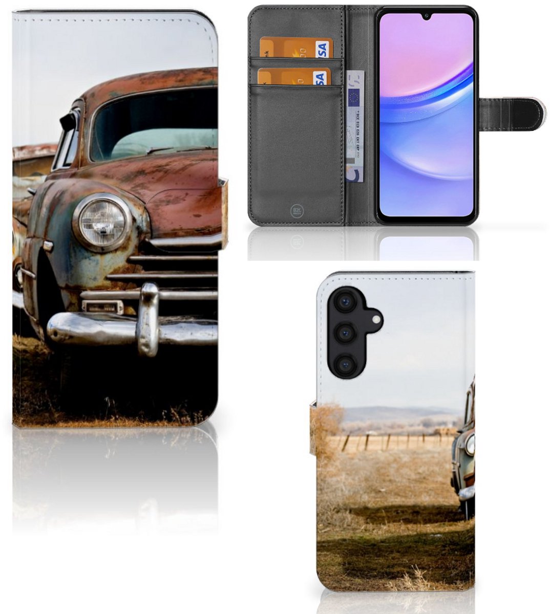 Samsung Galaxy A15 Telefoonhoesje met foto Vintage Auto