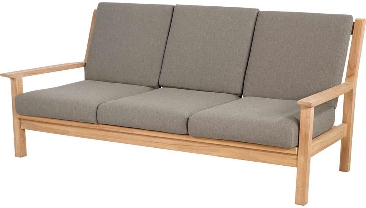 Lesli Living Loungebank Teak 180 cm incl. Kussen