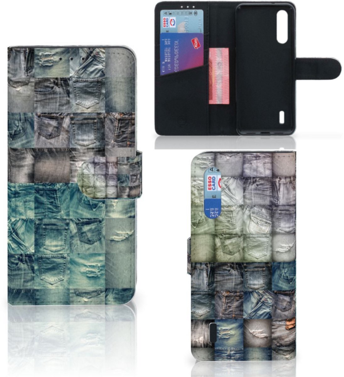 Wallet Case met Pasjes Xiaomi Mi 9 Lite Spijkerbroeken