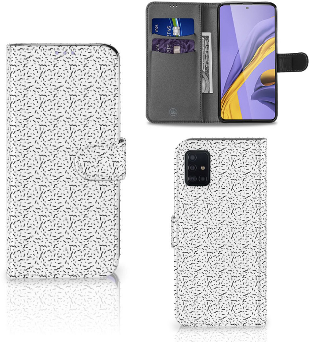 Samsung Galaxy A51 Telefoon Hoesje Stripes Dots
