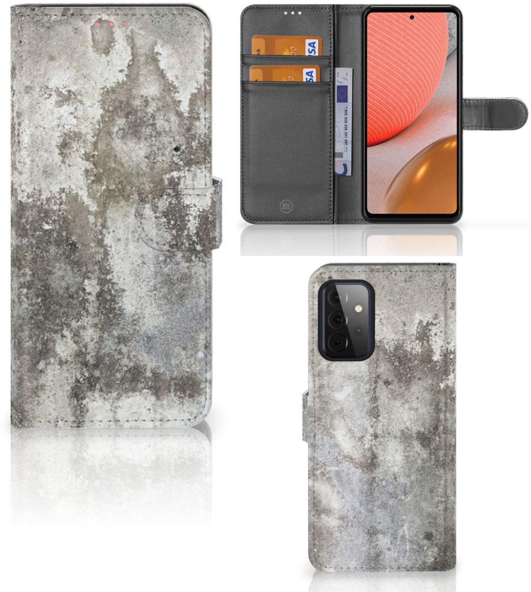 Samsung Galaxy A72 Bookcase Beton Print