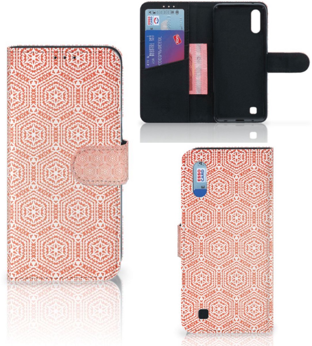 Samsung Galaxy M10 Telefoon Hoesje Pattern Orange